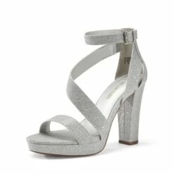 High Heel Platform Pump Sandals SILVER -DREAM PAIRS Sales 0124 DREAM PAIRS SDHS2208W SILVER 1