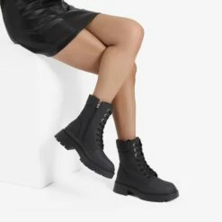 Lug Sole Platform Combat Boots BLACK -DREAM PAIRS Sales 0133 DREAM PAIRS SDAB2227W BLACK 5