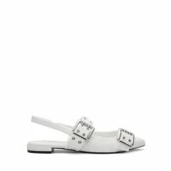 Buckle Straps Slingback Flats WHITE 15 Buckle Straps Slingback Flats WHITE -DREAM PAIRS Sales 0148 WHITE202