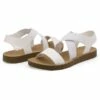 Criss Cross Ankle Strap Flat Sandals WHITE -DREAM PAIRS Sales 0151 白204