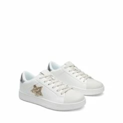 BREE Star Low-top Fashion Sneakers WHITE/GOLD -DREAM PAIRS Sales 0201 GOLD GITTER205
