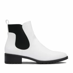 Pointed Toe Chelsea Platform Boots WHITE 10 Pointed Toe Chelsea Platform Boots WHITE -DREAM PAIRS Sales 0203 DREAM PAIRS SDAB2225W WHITE 2