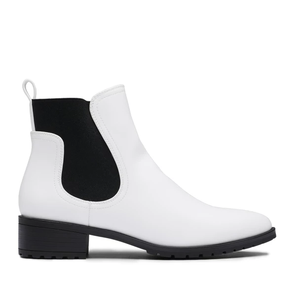 Pointed Toe Chelsea Platform Boots WHITE 5 Pointed Toe Chelsea Platform Boots WHITE - Image 3