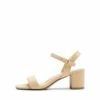 One Strap Open-Toe Chunky Sandals NUDE-NUBUCK