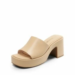 Platform Slip On Chunky Sandals NUDE-PU 15 Platform Slip On Chunky Sandals NUDE-PU -DREAM PAIRS Sales 0217 NUDE PU1