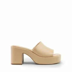 Platform Slip On Chunky Sandals NUDE-PU 16 Platform Slip On Chunky Sandals NUDE-PU -DREAM PAIRS Sales 0217 NUDE PU2