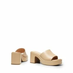 Platform Slip On Chunky Sandals NUDE-PU 14 Platform Slip On Chunky Sandals NUDE-PU -DREAM PAIRS Sales 0217 NUDE PU4