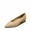 [Stand All Day Pumps] Adina Pointed Toe Low Heel Comfort Pumps NUDE PU -DREAM PAIRS Sales 0229 1