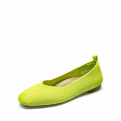 Arch Support Knit Flats LEMON GREEN-ECO -DREAM PAIRS Sales 0230 0