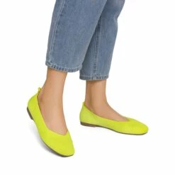 Arch Support Knit Flats LEMON GREEN-ECO -DREAM PAIRS Sales 0230 7