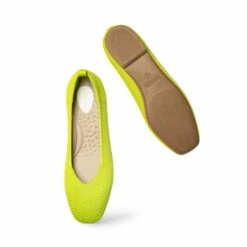 Arch Support Knit Flats LEMON GREEN-ECO -DREAM PAIRS Sales 0231 3