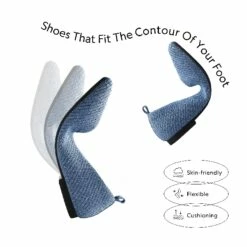 Women's Knitted Square Toe Flats DENIM BLUE -DREAM PAIRS Sales 0234 蓝3