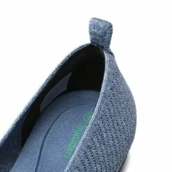 Women's Knitted Square Toe Flats DENIM BLUE -DREAM PAIRS Sales 0235 蓝4