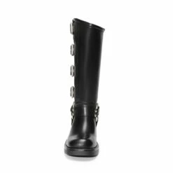 Buckle Straps Square Toe Moto Boots BLACK 12 Buckle Straps Square Toe Moto Boots BLACK -DREAM PAIRS Sales 0239 BLACK4