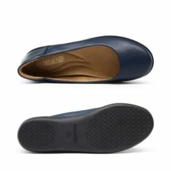 Comfortable Round Toe Ballet Flats NAVY -DREAM PAIRS Sales 0239 鞋底蓝