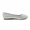 Wide Width Comfortable Ballerina Sparkly Flats SILVER-GLITTER -DREAM PAIRS Sales 0247 DREAM PAIRS Women SOLE SIMPLE SILVER GLITTER 4