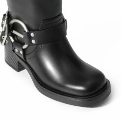 Buckle Straps Moto Boots BLACK 13 Buckle Straps Moto Boots BLACK -DREAM PAIRS Sales 0248 BLACK6