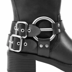 Buckle Straps Moto Boots BLACK 14 Buckle Straps Moto Boots BLACK -DREAM PAIRS Sales 0248 BLACK7