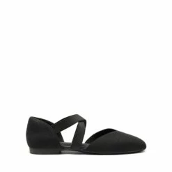 Sustainable Criss Cross Knit Ballet Flats BLACK-ECO -DREAM PAIRS Sales 0249 BLACK2