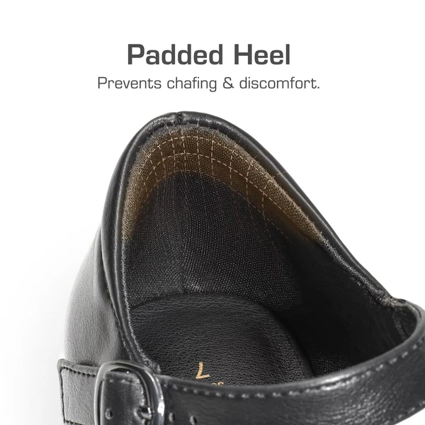 Comfortable Strap Low Block Heel Pumps BLACK 7 Comfortable Strap Low Block Heel Pumps BLACK - Image 5