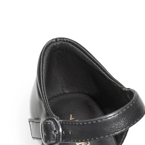 Comfortable Strap Low Block Heel Pumps BLACK 8 Comfortable Strap Low Block Heel Pumps BLACK - Image 6