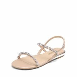 Rhinestone Flat Sandals NUDE PU -DREAM PAIRS Sales 0255 DREAM PAIRS Women SDFS2213W NUDE PU 1