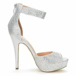 Peep Toe Stiletto Platform Sandals SHINE SILVER -DREAM PAIRS Sales 0255 DREAM PAIRS Women SWAN 05 SHINE SHINE SILVER 4