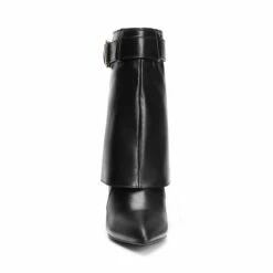 Denim Buckle Strap Stiletto Heel Boots BLACK 13 Denim Buckle Strap Stiletto Heel Boots BLACK -DREAM PAIRS Sales 0255 black3