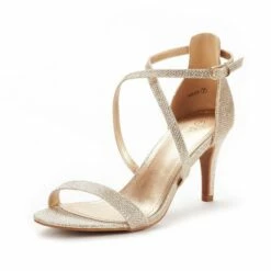 Wide Width Stiletto Pump Heels Sandals GOLD-GLITTER -DREAM PAIRS Sales 0305 21