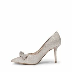 Rhinestone Bowknot Stiletto Heel Pumps GOLD GLITTER 10 Rhinestone Bowknot Stiletto Heel Pumps GOLD GLITTER -DREAM PAIRS Sales 0310 GOLD 1