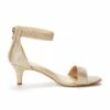 Wide Width Open Toe Kitten Heel Sandals GOLD-GLITTER 2 Wide Width Open Toe Kitten Heel Sandals GOLD-GLITTER -DREAM PAIRS Sales 0312 3