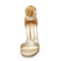 Wide Width Open Toe Kitten Heel Sandals GOLD-GLITTER -DREAM PAIRS Sales 0312 5