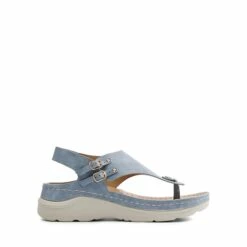 Massage Footbed T-strap Comfortable Sandals BLUE 13 Massage Footbed T-strap Comfortable Sandals BLUE -DREAM PAIRS Sales 0313 BLUE 2