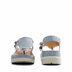 Massage Footbed T-strap Comfortable Sandals BLUE 9 Massage Footbed T-strap Comfortable Sandals BLUE -DREAM PAIRS Sales 0313 BLUE 4