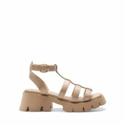 Rugged Lug Platform Sandals NUDE