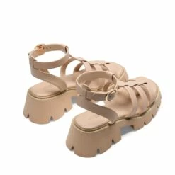 Rugged Lug Platform Sandals NUDE -DREAM PAIRS Sales 0317 画板203