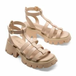 Rugged Lug Platform Sandals NUDE -DREAM PAIRS Sales 0317 画板205