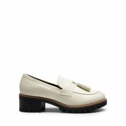 Tassels Chunky Penny Loafers BEIGE-PU