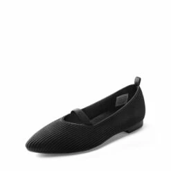 Non-Slip Pointed Toe Breathable Flats BLACK -DREAM PAIRS Sales 0322 黑色1