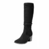 Suede Snip Toe Knee-High Riding Boots BLACK -DREAM PAIRS Sales 0327 BLACK 40 1