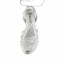 Strappy Lace Up Flat Sandals SILVER 15 Strappy Lace Up Flat Sandals SILVER -DREAM PAIRS Sales 0330 SILVER3
