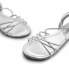 Strappy Lace Up Flat Sandals SILVER -DREAM PAIRS Sales 0330 SILVER4