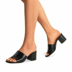 Square Toe Casual Chunky Heel Sandals BLACK-PU -DREAM PAIRS Sales 0332 BLACK PU 6