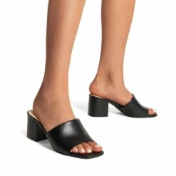 Square Toe Casual Chunky Heel Sandals BLACK-PU -DREAM PAIRS Sales 0332 BLACK PU 7