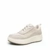ARCH Tweed-Effect Platform Fashion Sneakers SANDSTONE-KNIT -DREAM PAIRS Sales 0334 SANDSTONE KNIT1 1