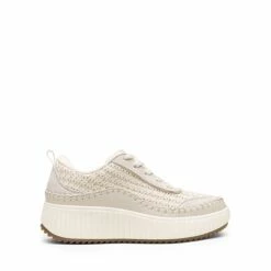 ARCH Tweed-Effect Platform Fashion Sneakers SANDSTONE-KNIT -DREAM PAIRS Sales 0334 SANDSTONE KNIT2