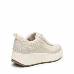 ARCH Tweed-Effect Platform Fashion Sneakers SANDSTONE-KNIT -DREAM PAIRS Sales 0334 SANDSTONE KNIT3