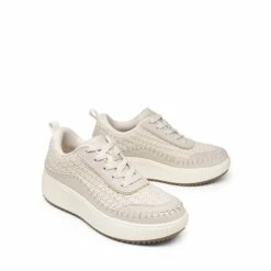 ARCH Tweed-Effect Platform Fashion Sneakers SANDSTONE-KNIT -DREAM PAIRS Sales 0334 SANDSTONE KNIT5