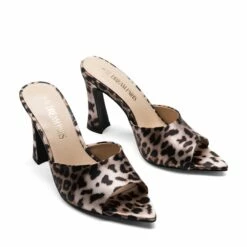 Pointed Toe Flared Heel Sandals LEOPARD -DREAM PAIRS Sales 0335 LEOPARD204