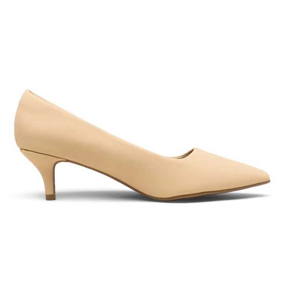 Wide Width Kitten Heel Pointed Toe Pumps NUDE-NUBUCK 3 Wide Width Kitten Heel Pointed Toe Pumps NUDE-NUBUCK